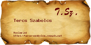 Tercs Szabolcs névjegykártya
