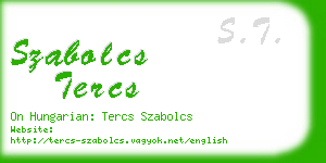 szabolcs tercs business card